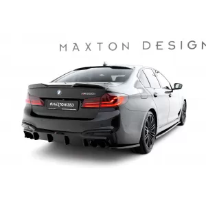 Maxton Design spoiler set suitable for side skirts, front, rear bumper and trunk of BMW M550i Sedan G30 2017-2020, Gloss Black-image-6348261