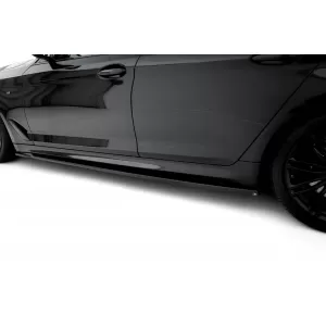 Maxton Design spoiler set suitable for side skirts, front, rear bumper and trunk of BMW M550i Sedan G30 2017-2020, Gloss Black-image-6348263