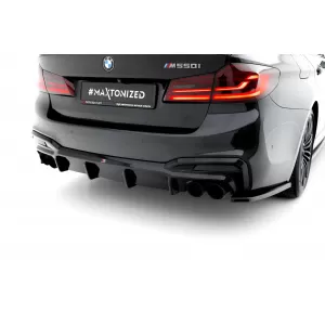 Maxton Design spoiler set suitable for side skirts, front, rear bumper and trunk of BMW M550i Sedan G30 2017-2020, Gloss Black-image-6348265