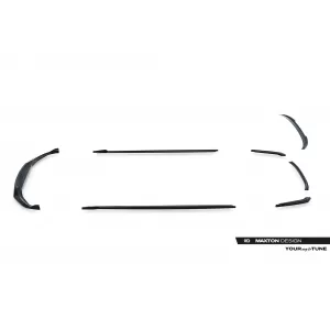 Maxton Design spoiler set suitable for side skirts, front, rear bumper and trunk of BMW 5 Touring M-pack G30 2017-2020, Gloss Black-image-6348272