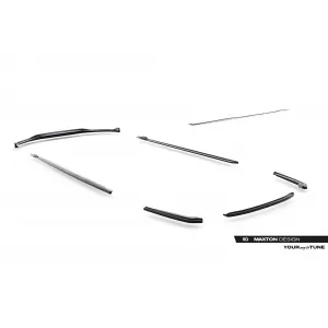Maxton Design spoiler set suitable for side skirts, front, rear bumper and trunk of BMW 5 Touring M-pack G30 2017-2020, Gloss Black-image-6348274