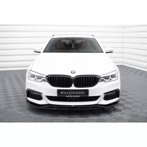 Maxton Design spoiler set suitable for side skirts, front, rear bumper and trunk of BMW 5 Touring M-pack G30 2017-2020, Gloss Black-image-6348275