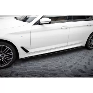 Maxton Design spoiler set suitable for side skirts, front, rear bumper and trunk of BMW 5 Touring M-pack G30 2017-2020, Gloss Black-image-6348281