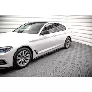 Maxton Design spoiler set suitable for side skirts, front, rear bumper and trunk of BMW 5 Sedan G30 2017-2020, Gloss Black-image-6348305