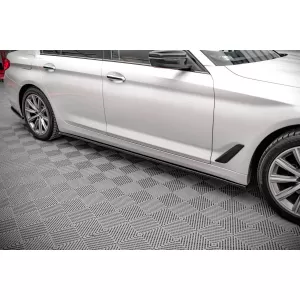 Maxton Design spoiler set suitable for side skirts, front, rear bumper and trunk of BMW 5 Sedan G30 2017-2020, Gloss Black-image-6348306