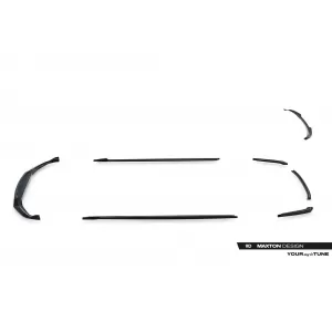 Maxton Design spoiler set suitable for side skirts, front, rear bumper and trunk of BMW 5 Touring M-pack G31 2017-2020, Gloss Black-image-6348339