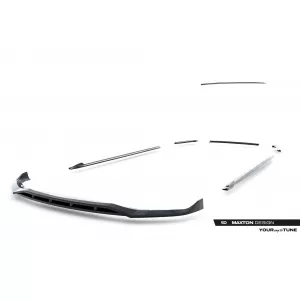 Maxton Design spoiler set suitable for side skirts, front, rear bumper and trunk of BMW 5 Touring M-pack G31 2017-2020, Gloss Black-image-6348340