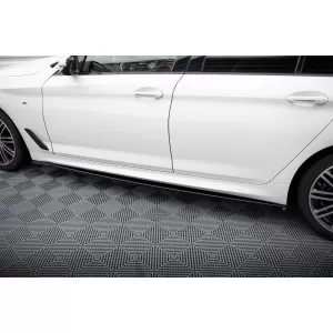 Maxton Design spoiler set suitable for side skirts, front, rear bumper and trunk of BMW 5 Touring M-pack G31 2017-2020, Gloss Black-image-6348348