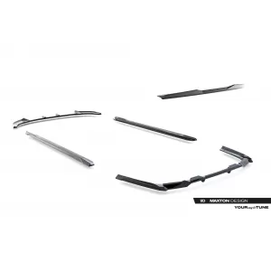 Maxton Design version 1 spoiler set suitable for side skirts, front, rear bumper and trunk of BMW 5 M-Pack Sedan G60 after 2023, Gloss Black-image-6348358