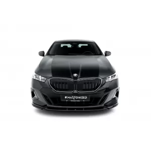 Maxton Design version 1 spoiler set suitable for side skirts, front, rear bumper and trunk of BMW 5 M-Pack Sedan G60 after 2023, Gloss Black-image-6348362