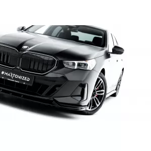Maxton Design version 1 spoiler set suitable for side skirts, front, rear bumper and trunk of BMW 5 M-Pack Sedan G60 after 2023, Gloss Black-image-6348366