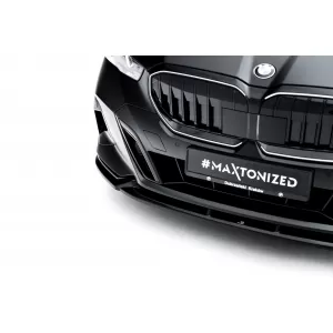 Maxton Design version 1 spoiler set suitable for side skirts, front, rear bumper and trunk of BMW 5 M-Pack Sedan G60 after 2023, Gloss Black-image-6348367