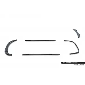 Maxton Design version 2 spoiler set suitable for side skirts, front, rear bumper and trunk of BMW 5 M-Pack Sedan G60 after 2023, Gloss Black-image-6348377