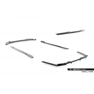 Maxton Design version 2 spoiler set suitable for side skirts, front, rear bumper and trunk of BMW 5 M-Pack Sedan G60 after 2023, Gloss Black-image-6348379