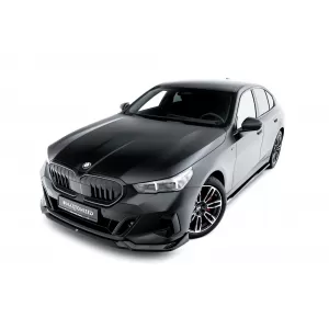 Maxton Design version 2 spoiler set suitable for side skirts, front, rear bumper and trunk of BMW 5 M-Pack Sedan G60 after 2023, Gloss Black-image-6348382