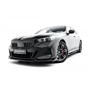 Maxton Design version 2 spoiler set suitable for side skirts, front, rear bumper and trunk of BMW 5 M-Pack Sedan G60 after 2023, Gloss Black-image-6348383