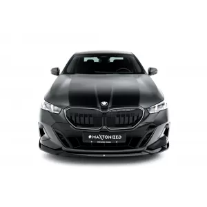 Maxton Design version 2 spoiler set suitable for side skirts, front, rear bumper and trunk of BMW 5 M-Pack Sedan G60 after 2023, Gloss Black-image-6348384