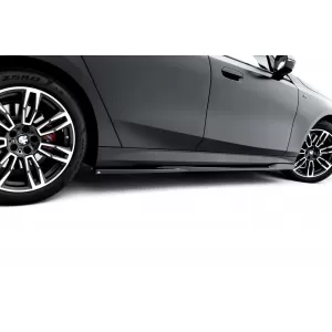 Maxton Design version 2 spoiler set suitable for side skirts, front, rear bumper and trunk of BMW 5 M-Pack Sedan G60 after 2023, Gloss Black-image-6348387