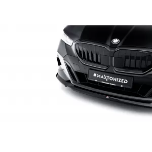 Maxton Design version 2 spoiler set suitable for side skirts, front, rear bumper and trunk of BMW 5 M-Pack Sedan G60 after 2023, Gloss Black-image-6348389