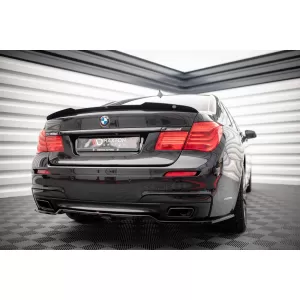 Maxton Design spoiler set suitable for side skirts, front, rear bumper and trunk of BMW 7 M-Pack F01 2008-2013, Gloss Black-image-6348419