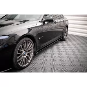 Maxton Design spoiler set suitable for side skirts, front, rear bumper and trunk of BMW 7 M-Pack F01 2008-2013, Gloss Black-image-6348422
