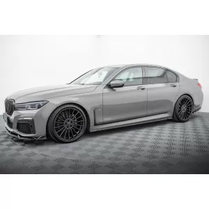 Maxton Design spoiler set suitable for side skirts, front, rear bumper and trunk of BMW 7 G11 M-Pack 2019-2022, Gloss Black-image-6348438