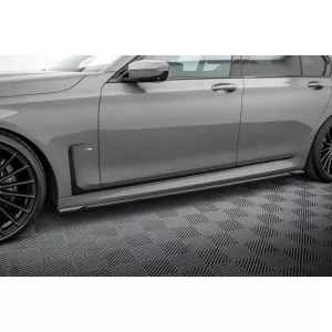 Maxton Design spoiler set suitable for side skirts, front, rear bumper and trunk of BMW 7 G11 M-Pack 2019-2022, Gloss Black-image-6348445