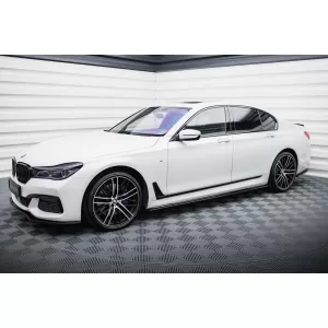 Maxton Design spoiler set suitable for side skirts, front, rear bumper and trunk of BMW 7 M-Pack G11 2015-2018, Gloss Black-image-6348482