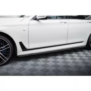 Maxton Design spoiler set suitable for side skirts, front, rear bumper and trunk of BMW 7 M-Pack G11 2015-2018, Gloss Black-image-6348484