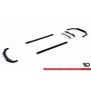 Maxton Design version 1 spoiler set suitable for side skirts, front, rear bumper, trunk and rear window of BMW 740d/740i M-Pack G70 2022-2026, Gloss Black-image-6348509