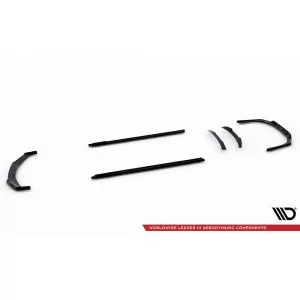 Maxton Design version 1 spoiler set suitable for side skirts, front, rear bumper, trunk and rear window of BMW 740d/740i M-Pack G70 2022-2026, Gloss Black-image-6348511