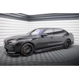 Maxton Design version 1 spoiler set suitable for side skirts, front, rear bumper, trunk and rear window of BMW 740d/740i M-Pack G70 2022-2026, Gloss Black-image-6348514