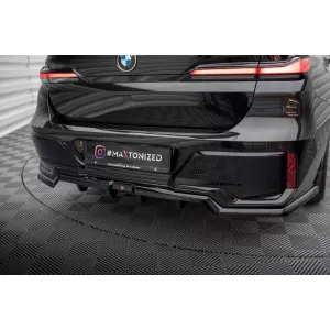Maxton Design version 1 spoiler set suitable for side skirts, front, rear bumper, trunk and rear window of BMW 740d/740i M-Pack G70 2022-2026, Gloss Black-image-6348525