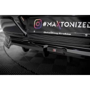 Maxton Design version 1 spoiler set suitable for side skirts, front, rear bumper, trunk and rear window of BMW 740d/740i M-Pack G70 2022-2026, Gloss Black-image-6348527
