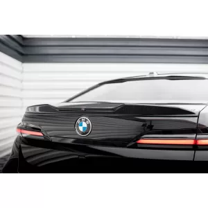 Maxton Design version 1 spoiler set suitable for side skirts, front, rear bumper, trunk and rear window of BMW 740d/740i M-Pack G70 2022-2026, Gloss Black-image-6348529