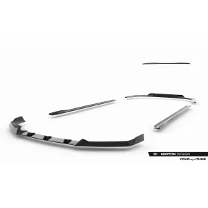 Maxton Design version 2 spoiler set suitable for side skirts, front, rear bumper and trunk of BMW 740d/740i M-Pack G70 2022-2026, Gloss Black-image-6348534