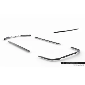 Maxton Design version 2 spoiler set suitable for side skirts, front, rear bumper and trunk of BMW 740d/740i M-Pack G70 2022-2026, Gloss Black-image-6348535