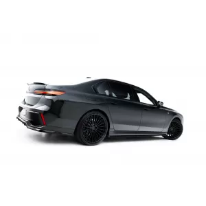 Maxton Design version 2 spoiler set suitable for side skirts, front, rear bumper and trunk of BMW 740d/740i M-Pack G70 2022-2026, Gloss Black-image-6348541