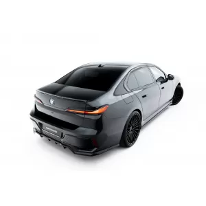 Maxton Design version 2 spoiler set suitable for side skirts, front, rear bumper and trunk of BMW 740d/740i M-Pack G70 2022-2026, Gloss Black-image-6348542