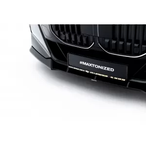 Maxton Design version 2 spoiler set suitable for side skirts, front, rear bumper and trunk of BMW 740d/740i M-Pack G70 2022-2026, Gloss Black-image-6348545