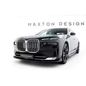 Maxton Design version 1 spoiler set suitable for side skirts, front, rear bumper and trunk of BMW 7 G70 2022-2026, Gloss Black-image-6348564