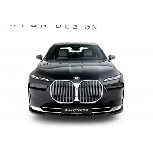 Maxton Design version 1 spoiler set suitable for side skirts, front, rear bumper and trunk of BMW 7 G70 2022-2026, Gloss Black-image-6348565