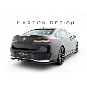 Maxton Design version 1 spoiler set suitable for side skirts, front, rear bumper and trunk of BMW 7 G70 2022-2026, Gloss Black-image-6348566