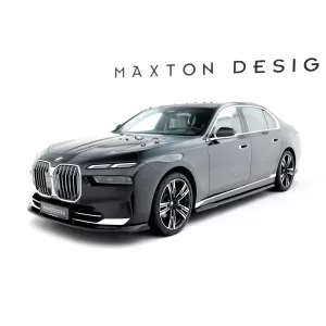Maxton Design version 2 spoiler set suitable for side skirts, front, rear bumper and trunk of BMW 7 G70 2022-2026, Gloss Black-image-6348585