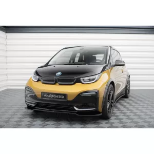 Maxton Design spoiler set suitable for side skirts, front, rear bumper and trunk of BMW i3 S 2017-2022, Gloss Black-image-6348603