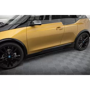 Maxton Design spoiler set suitable for side skirts, front, rear bumper and trunk of BMW i3 S 2017-2022, Gloss Black-image-6348606