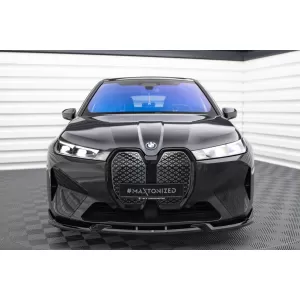 Maxton Design spoiler set suitable for side skirts, front, rear bumper and trunk of BMW iX M-Pack i20 2021-2025, Gloss Black-image-6348618