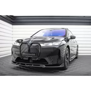 Maxton Design spoiler set suitable for side skirts, front, rear bumper and trunk of BMW iX M-Pack i20 2021-2025, Gloss Black-image-6348619