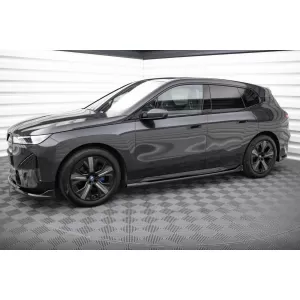 Maxton Design spoiler set suitable for side skirts, front, rear bumper and trunk of BMW iX M-Pack i20 2021-2025, Gloss Black-image-6348620