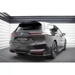 Maxton Design spoiler set suitable for side skirts, front, rear bumper and trunk of BMW iX M-Pack i20 2021-2025, Gloss Black-image-6348621